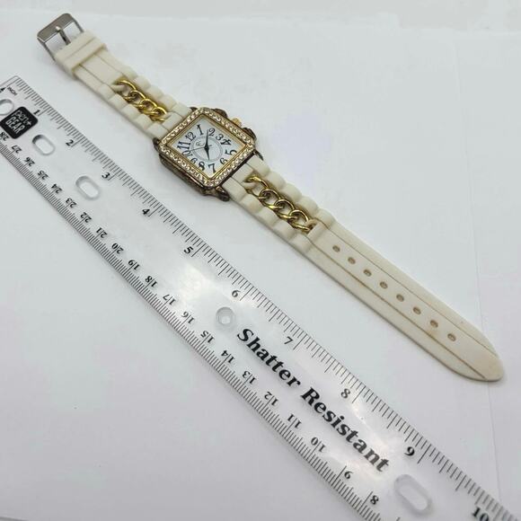 Gold & White Charming Charlie Men’s Watch - Picture 3 of 4